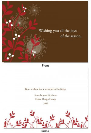 Business Christmas Card Sayings Xmas Cards