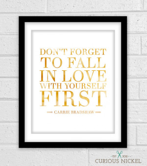 Carrie Bradshaw Quote - Sex and the City Quote - Poster Print ...