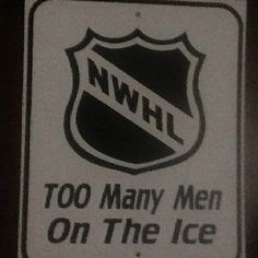 National Women's hockey league.. to many men on the ice... hilarious