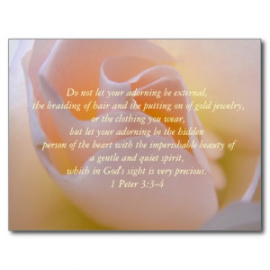 Inspirational Beauty Bible Verse Postcard