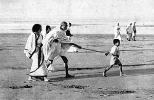 The Salt March was an act of civil disobedience by Ghandi and his ...