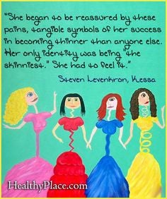 Eating disorders quote: She began to be reassured by these pains ...