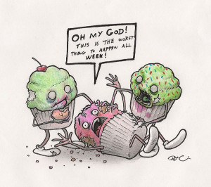 ZOMBIE CUPCAKES by RobtheDoodler