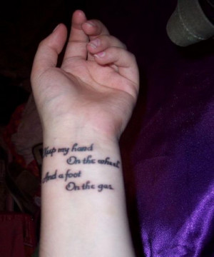 Quotes Wrist tattoo Designs