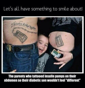 parents tattooed insulin pumps on their stomachs so their diabetic son ...