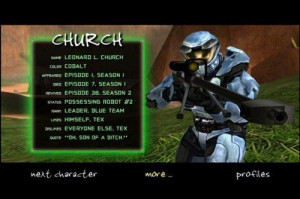 character profile: Blue, Rvb Church, Church Alpha Epsilon, Halo R, Red ...