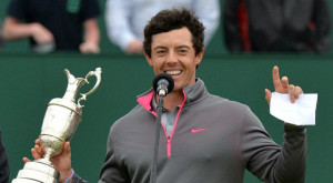 Rory McIlroy after winning his first British Open championship at ...