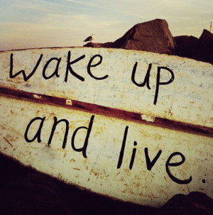 dream, life, live, text, wake up, wise, yolo