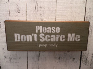 please dont scare me wooden block mantle piece by CiderHouseMill, $14 ...
