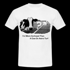 White Astro Cow Funny Men's T-Shirts
