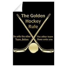 Golden Hockey Rule Wall Decal