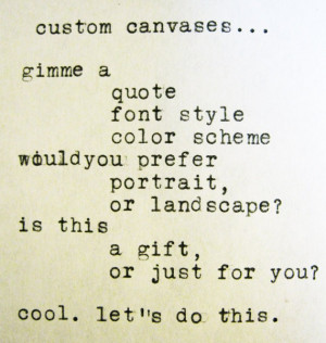 Custom Painted Quote Canvas (large)