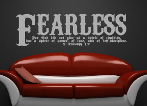 Wall Decal Bible Verse Scripture Wall Decal - 2 Timothy 1:7 Fearless ...
