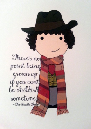 Fourth Doctor quote 8x10 Doctor Who kokeshi doll print by mimiboo, $9 ...