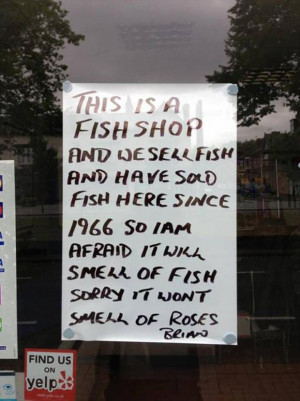 ... SMell like Fish Sign 298x400 Awesome Fish Shop will SMell like Fish