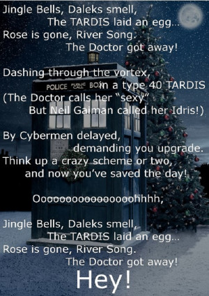 ... Doctor Who version of the classic holiday song “Jingle Bells