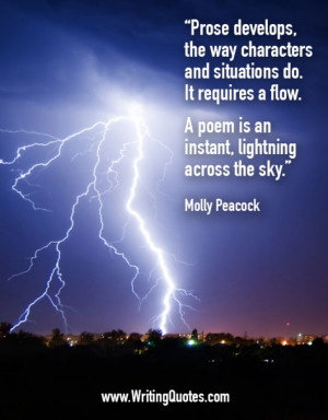 Home » Quotes About Writing » Molly Peacock Quotes - Poem Lightning ...