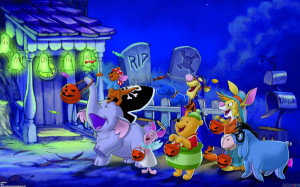 Disney Halloween, trick or treating for candy
