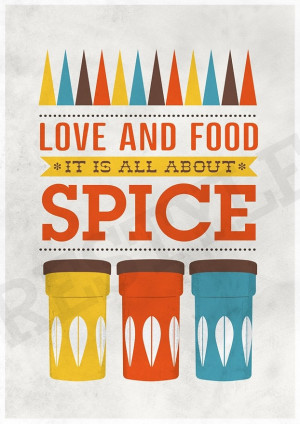 ... inspirational quote - Love & Food A3 poster print. By handz on Etsy