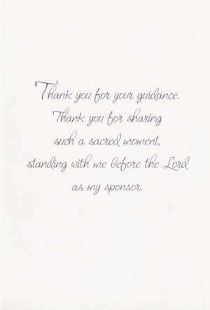 Confirmation Sponsor Thank You Cards