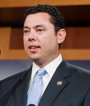 Rep. Jason Chaffetz, R-Utah, holds up an iPad during a news conference ...