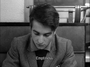 film Black and White cafe Existentialism Jean Pierre Leaud emptiness ...