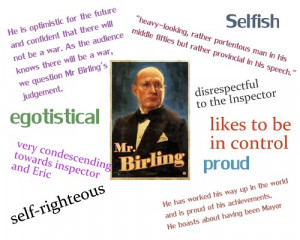 mr birling characters an inspector calls revision english