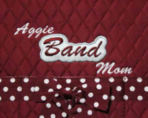 ... Quilted Medium Tote Bag 2pc Set- Texas AM Aggie Band Mom Unit specific