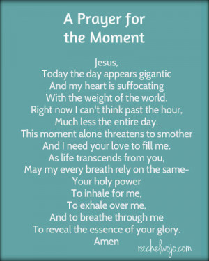 prayer for the moment