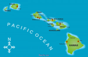 Hawaii Map with Cities