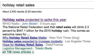 ... on How Christmas Season Sales Will 'Spike' Hit the Top at Google News