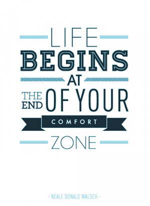 Motivational Typography Picture Quote Comfort Zone