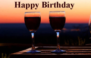 Happy birthday wine Image