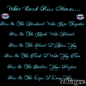 what each kiss means quotes This