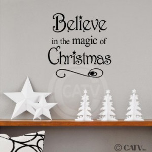 Amazon.com - Believe in the Magic of Christmas 12x12 vinyl wall ...
