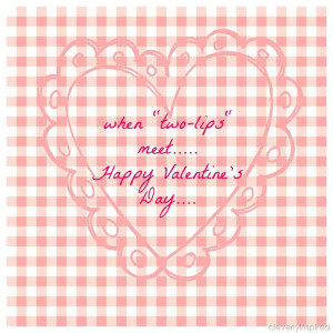 When “two-lips” meet (tulip Valentine)