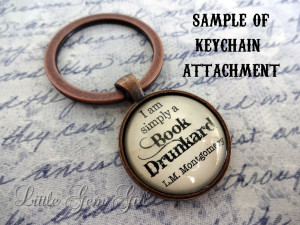 Jane Austen Quote Jewelry - Book Quote Necklace or Keychain - Antique ...