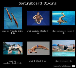 Springboard diving, What people think I do, What I really do meme ...