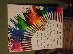 Crayon Art Heart Quotes Melted crayon art!