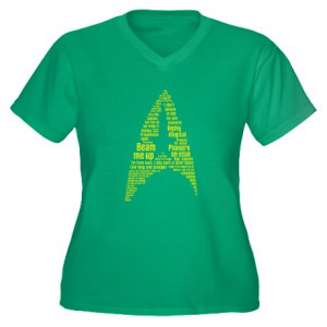 ... Gifts > Geek Womens > Star Trek Quotes (Insignia) Women's +Size V-Neck