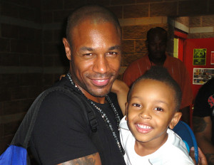 Singer Tank shares a candid moment with his son Durell Babbs Jr. The ...