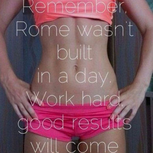 Fitness Motivational Quotes Remember, Rome Wasn't Built In A Day. Work ...