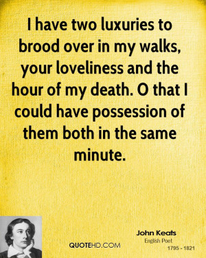 John Keats Death Quotes