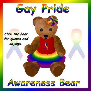 GAY PRIDE AWARENESS QUOTES BEAR (BOXED) contents
