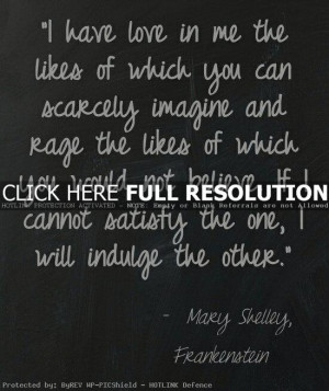 frankenstein quotes, best, meaningful, sayings, romantic