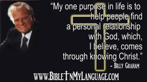 ... Billy Graham is an encouragement to you, and your loved ones. Please