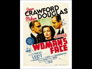 ... Conrad Veidt Joan Crawford Melvyn Douglas on Midget Window Card 1941