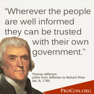 Thomas Jefferson - Information is the currency of democracy.