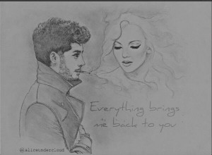 beautiful, drawing, perrie edwards, quotes, zayn malik