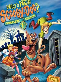 stuck on a set with Shaggy and Scooby in one behind them] We're in ...